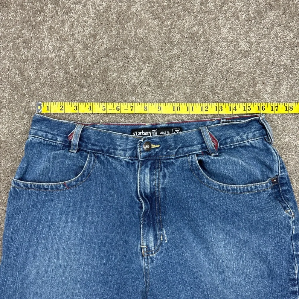 Vintage‎ Y2K Starbury Baggy Denim Jean Shorts Jorts Size 32